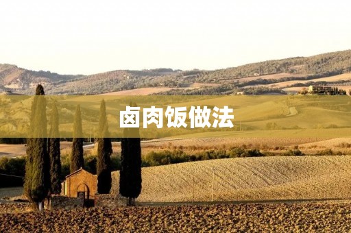 卤肉饭做法:浓香醇美,让你回味无穷! 卤肉饭做法:浓香醇美,让你回味无穷!