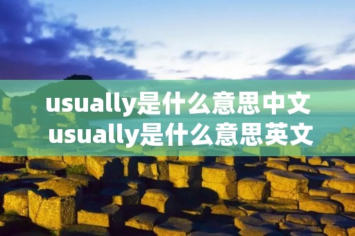 usually是什么意思中文 usually是什么意思英文