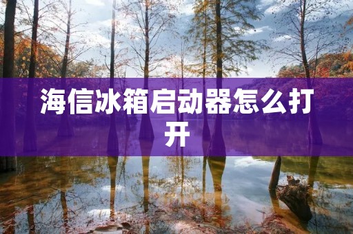 海信冰箱启动器怎么打开 海信冰箱启动器怎么打开