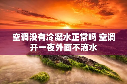 空调没有冷凝水正常吗 空调开一夜外面不滴水