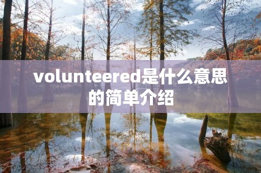 volunteered是什么意思的简单介绍