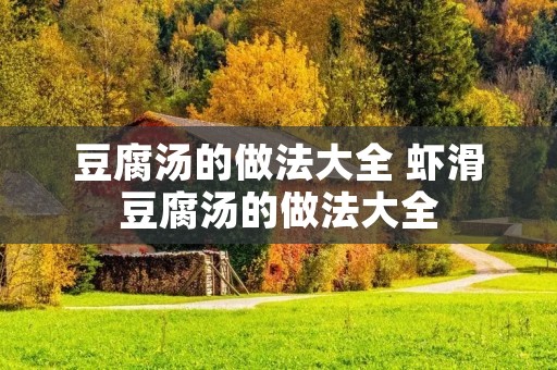 豆腐汤的做法大全 虾滑豆腐汤的做法大全