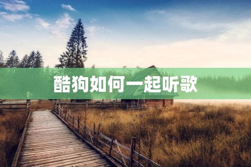 酷狗如何一起听歌：打造属于你的音乐乐园