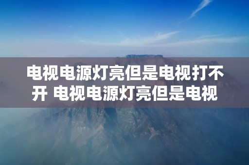 电视电源灯亮但是电视打不开 电视电源灯亮但是电视打不开,遥控灯不亮