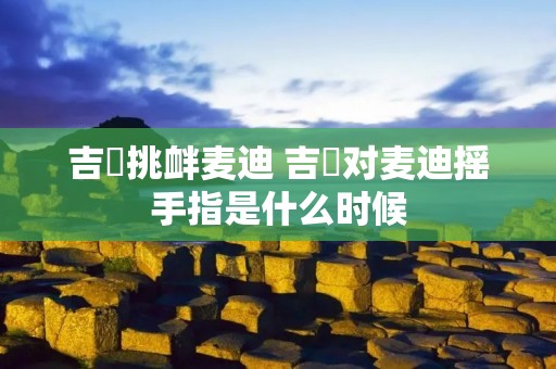 吉喆挑衅麦迪 吉喆对麦迪摇手指是什么时候 吉喆挑衅麦迪 吉喆对麦迪摇手指是什么时候