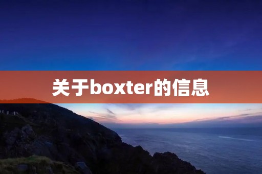关于boxter的信息 关于boxter的信息