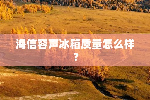 海信容声冰箱质量怎么样? 海信容声冰箱质量怎么样?