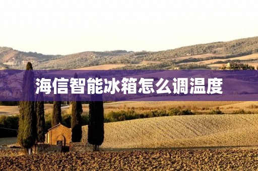 海信智能冰箱怎么调温度