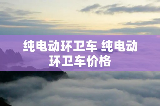 纯电动环卫车 纯电动环卫车价格