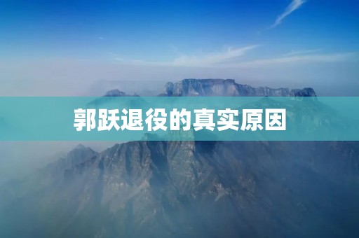 郭跃退役的真实原因