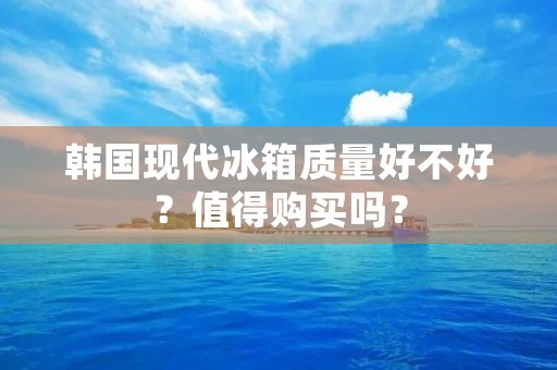韩国现代冰箱质量好不好?值得购买吗? 韩国现代冰箱质量好不好?值得购买吗?