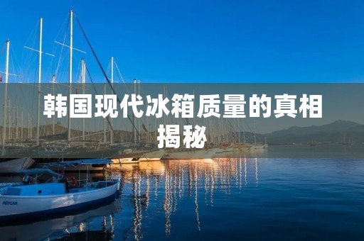 韩国现代冰箱质量的真相揭秘 韩国现代冰箱质量的真相揭秘