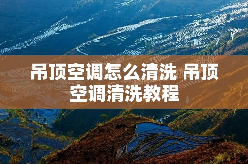 吊顶空调怎么清洗 吊顶空调清洗教程 吊顶空调怎么清洗 吊顶空调清洗教程