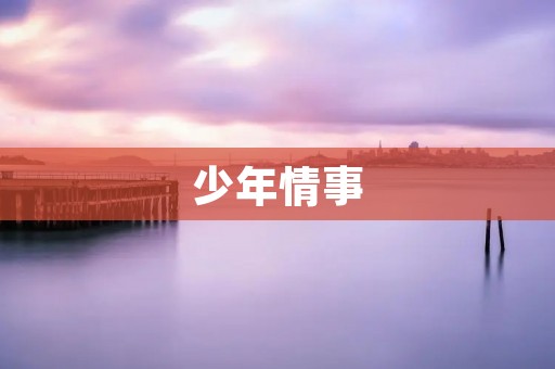 少年情事：那些年，我们一起走过的青涩岁月
