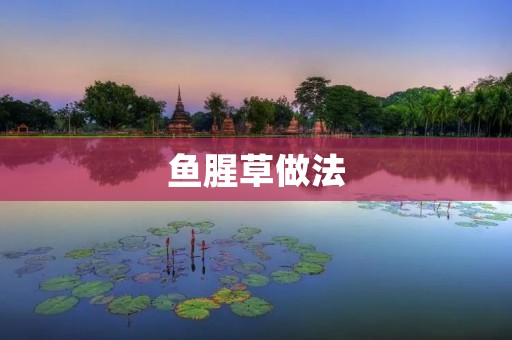 鱼腥草做法：美味佳肴的制作秘籍