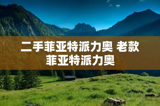 二手菲亚特派力奥 老款菲亚特派力奥
