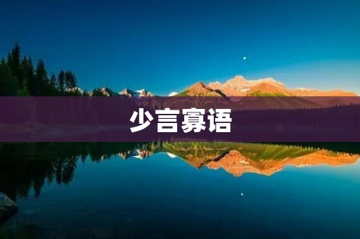 少言寡语：沉默中的力量
