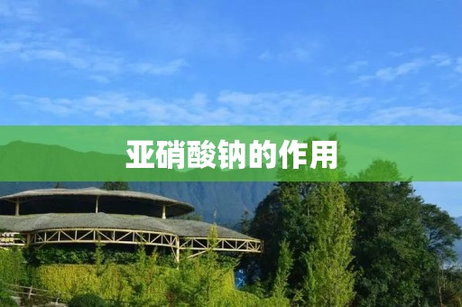亚硝酸钠的作用:从食品防腐到医药应用,多重功效助力人类健康
