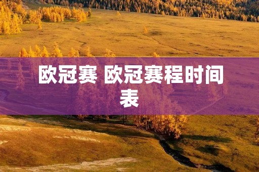 欧冠赛 欧冠赛程时间表