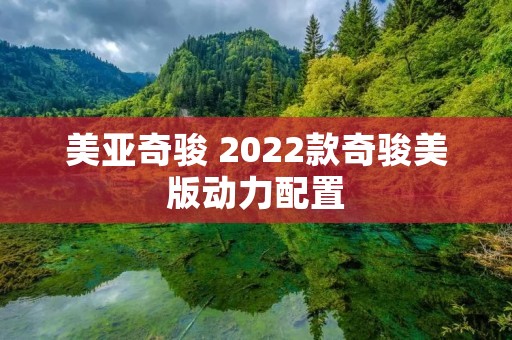 美亚奇骏 2022款奇骏美版动力配置