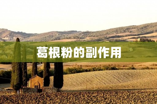 葛根粉的副作用:了解真相,保障健康