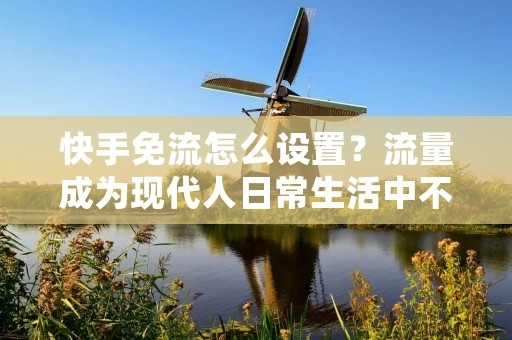 快手免流怎么设置?流量成为现代人日常生活中不可或缺的一部分,而快手作为中国最大的短视频平台之一,更是成千上万人每天必上的应用。然而,随着快手的用户日益增加,流量消耗也成为用户们普遍面临的问题。那么,有没有什么方法可以实现快手免流呢?下面就来为大家详细介绍一下。