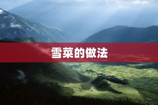 雪菜的做法：传统美味，多种口味，让你爱不释口
