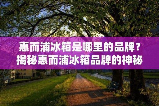 惠而浦冰箱是哪里的品牌?揭秘惠而浦冰箱品牌的神秘故事! 惠而浦冰箱是哪里的品牌?揭秘惠而浦冰箱品牌的神秘故事!