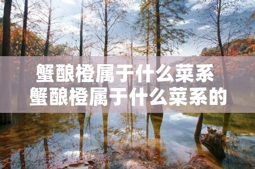 蟹酿橙属于什么菜系 蟹酿橙属于什么菜系的菜