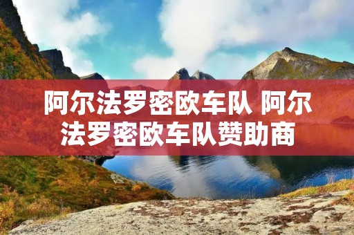 阿尔法罗密欧车队 阿尔法罗密欧车队赞助商