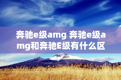 奔驰e级amg 奔驰e级amg和奔驰E级有什么区别