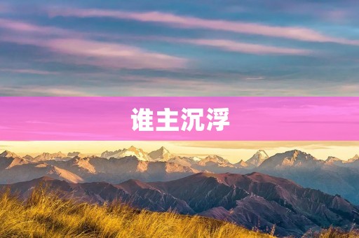 谁主沉浮：探索人生的起伏与变迁