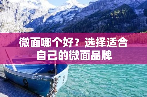 微面哪个好？选择适合自己的微面品牌