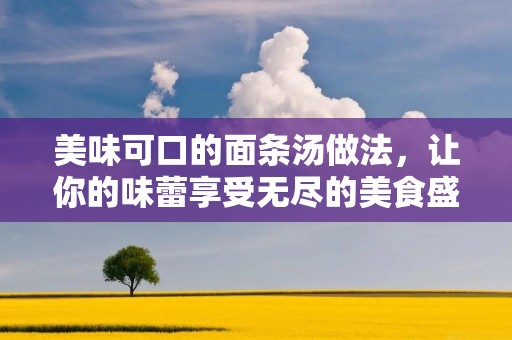美味可口的面条汤做法，让你的味蕾享受无尽的美食盛宴