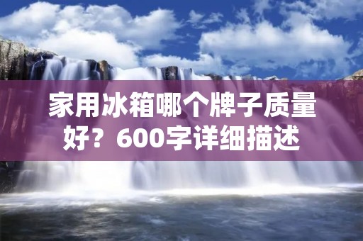 家用冰箱哪个牌子质量好？600字详细描述