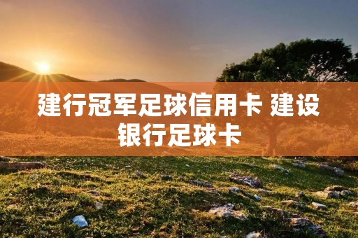 建行冠军足球信用卡 建设**足球卡 建行冠军足球信用卡 建设**足球卡