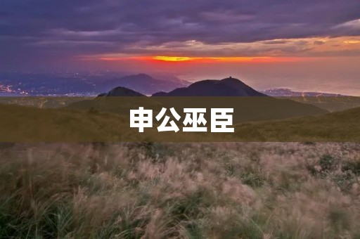 申公巫臣：神秘而威猛的古代英雄