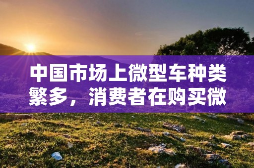 中国市场上微型车种类繁多,消费者在购买微型车时往往会面临选择困难。为了帮助消费者更好地了解微型车市场,本文将介绍一些在微型车排名中表现出色的车型,以供消费者参考。 中国市场上微型车种类繁多,消费者在购买微型车时往往会面临选择困难。为了帮助消费者更好地了解微型车市场,本文将介绍一些在微型车排名中表现出色的车型,以供消费者参考。