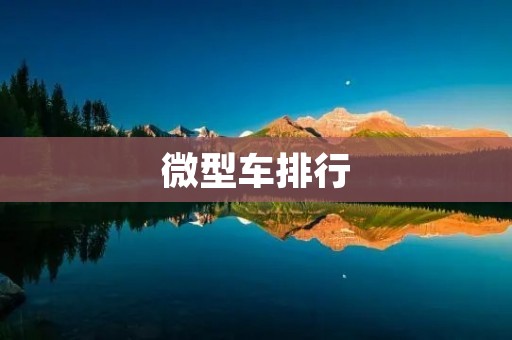 微型车排行:哪些车型脱颖而出? 微型车排行:哪些车型脱颖而出?