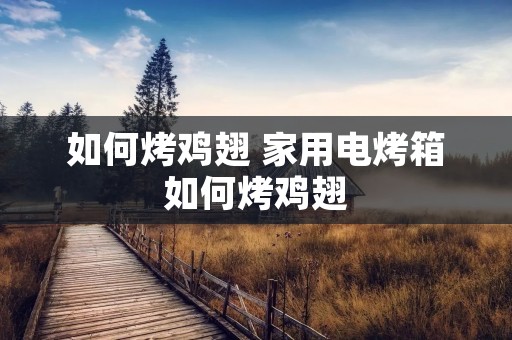 如何烤鸡翅 家用电烤箱如何烤鸡翅