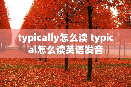 typically怎么读 typical怎么读英语发音