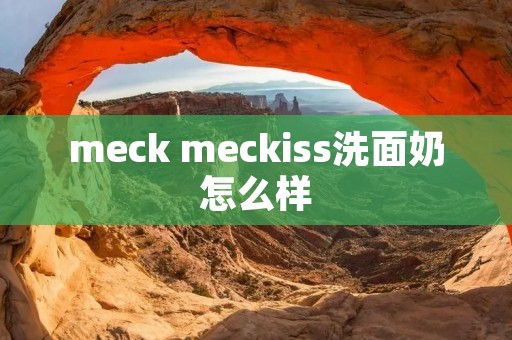 meck meckiss洗面奶怎么样 meck meckiss洗面奶怎么样