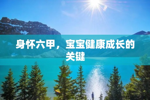 身怀六甲，宝宝健康成长的关键
