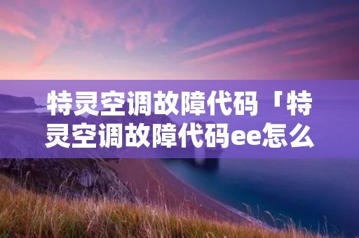 特灵空调故障代码「特灵空调故障代码ee怎么处理」