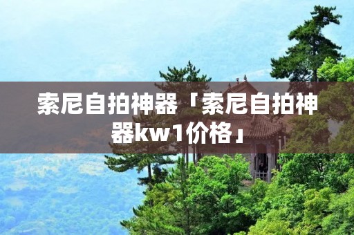 索尼**神器「索尼**神器kw1价格」