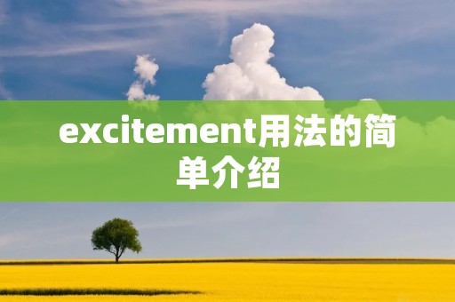 excitement用法的简单介绍