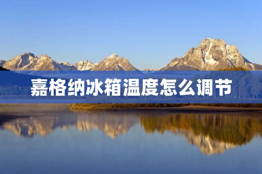 嘉格纳冰箱温度怎么调节