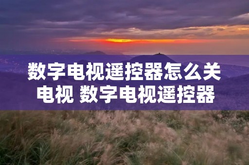 数字电视遥控器怎么关电视 数字电视遥控器怎么设置关电视
