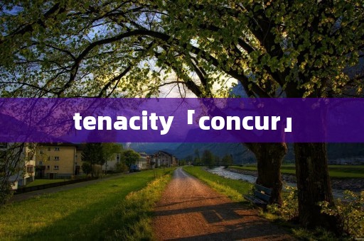tenacity「concur」