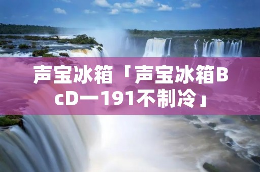 声宝冰箱「声宝冰箱BcD一191不制冷」 声宝冰箱「声宝冰箱BcD一191不制冷」